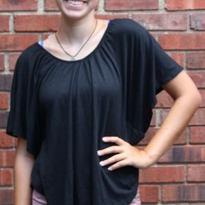 Black Flowy Top from Mudd